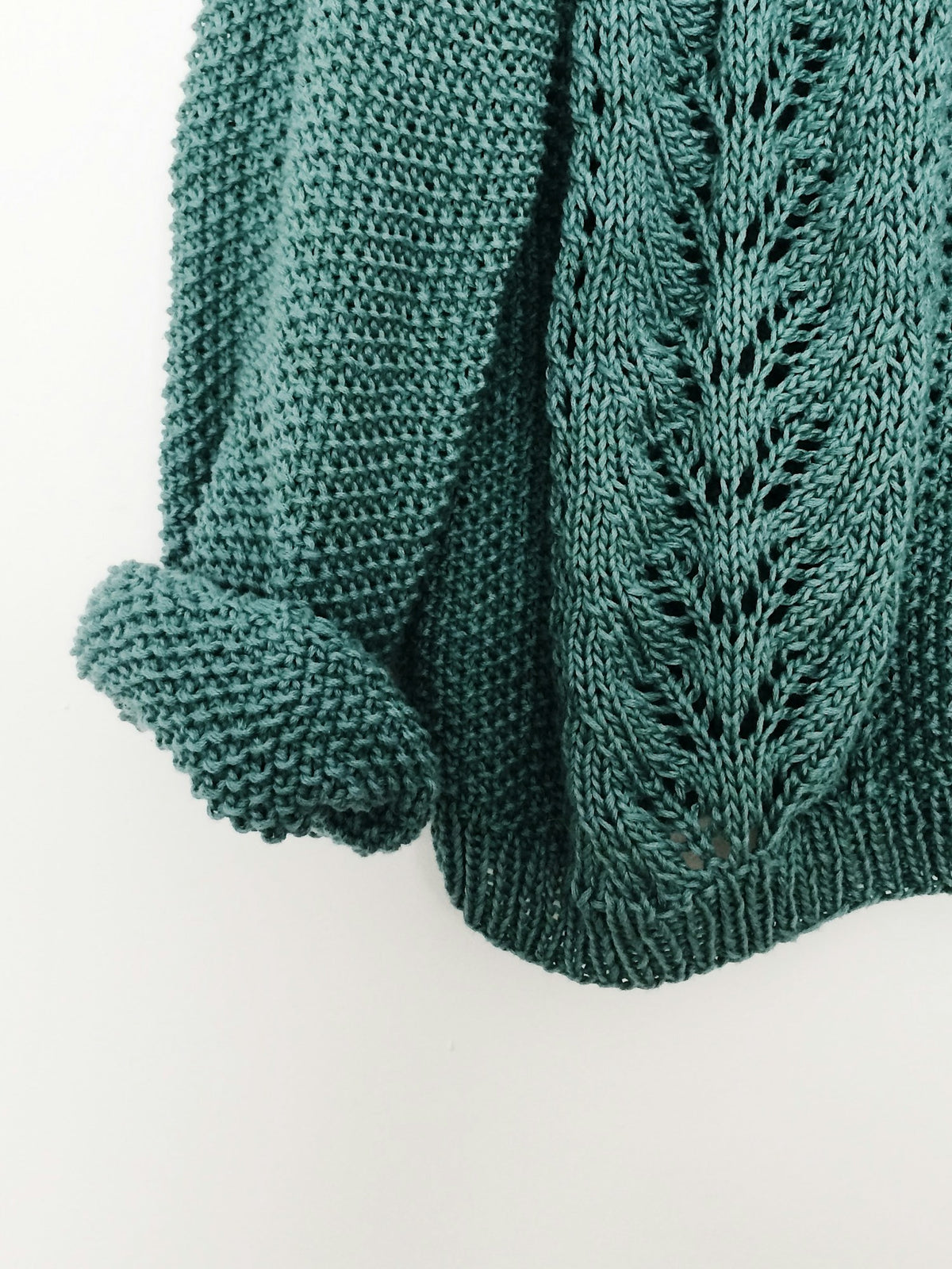 Chunky knit sweater detail